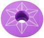 Supacaz Star Capz Powder Coated Top Cap Neon Purple