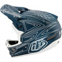 Troy Lee Designs D3 AS Fiberlite Full Face Helmet Spiderstripe Blue