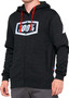 100% Syndicate Hooded Zip Sweatshirt Black Heather/White