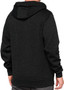 100% Syndicate Hooded Zip Sweatshirt Black Heather/White