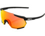 100% Racetrap 3.0 Sunglasses Soft Tact Black (HiPER Red Multilayer Mirror Lens)