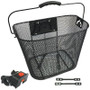 BC Wire Mesh Quick Release Adjustable Front Basket Black