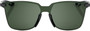 100% Legere Square Sunglasses Matte Black (Grey Green Lens)