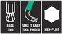 Wera 950/9 Hex-Plus 1 L-Key Set Metric BlackLaser Multicolour (Short)
