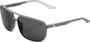 100% Konnor Square Sunglasses Soft Tact Dark Haze (Smoke Lens)