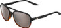 100% Kasia Sunglasses Soft Tact Black Havana Fade (HiPER Silver Mirror Lens)