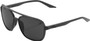 100% Kasia Round Sunglasses Matte Black (Black Mirror Lens)