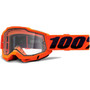 100% Accuri 2 Enduro MTB Goggles Orange/Clear Vented Dual Lens