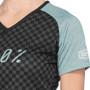 100% Airmatic SS Womens Jersey Seafoam Check