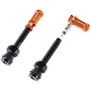 Granite Design Juicy Valve Cap Pair W/Tubeless Valve 80mm Orange