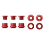 Wolf Tooth Set of 5 Chainring Bolts/Nuts for 1X Red