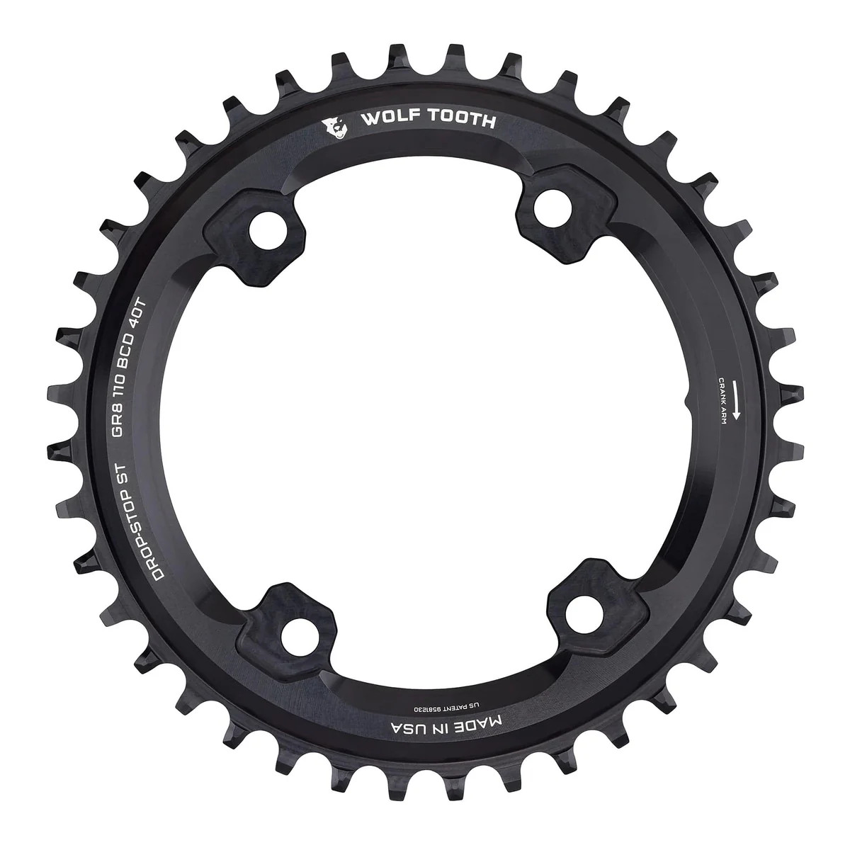 Wolf Tooth Chainring 110BCD Asym GRX Dropstop ST - Pushys