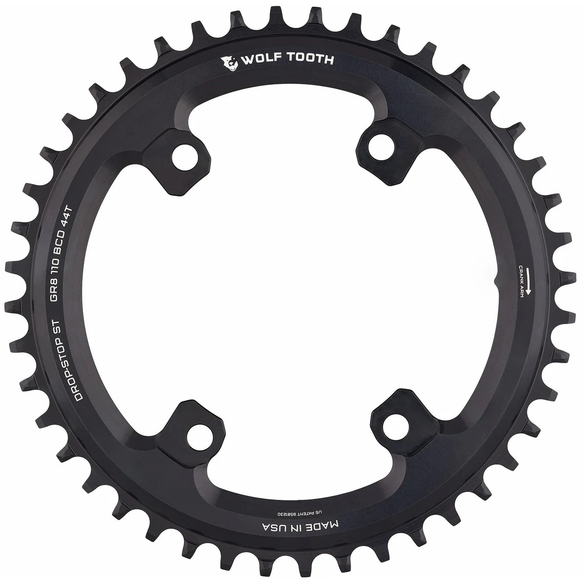 パーツ WolfTooth Drop stop Chainring 110BCD 50T Wolf Tooth Chainring 110BCD Asym GRX Dropstop ST - Pushys