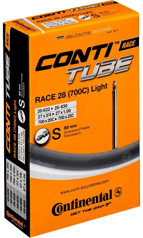 Continental Race 28 Light Presta Valve Road Tube 700c - Bikebug