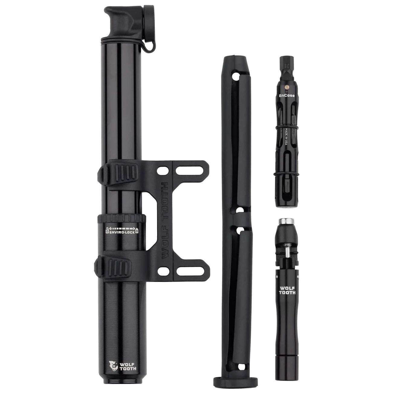 Wolf Tooth EnCase Pump 85cc W/ Hex Bit Wrench & Chain/Tyre Plug Multi Tools