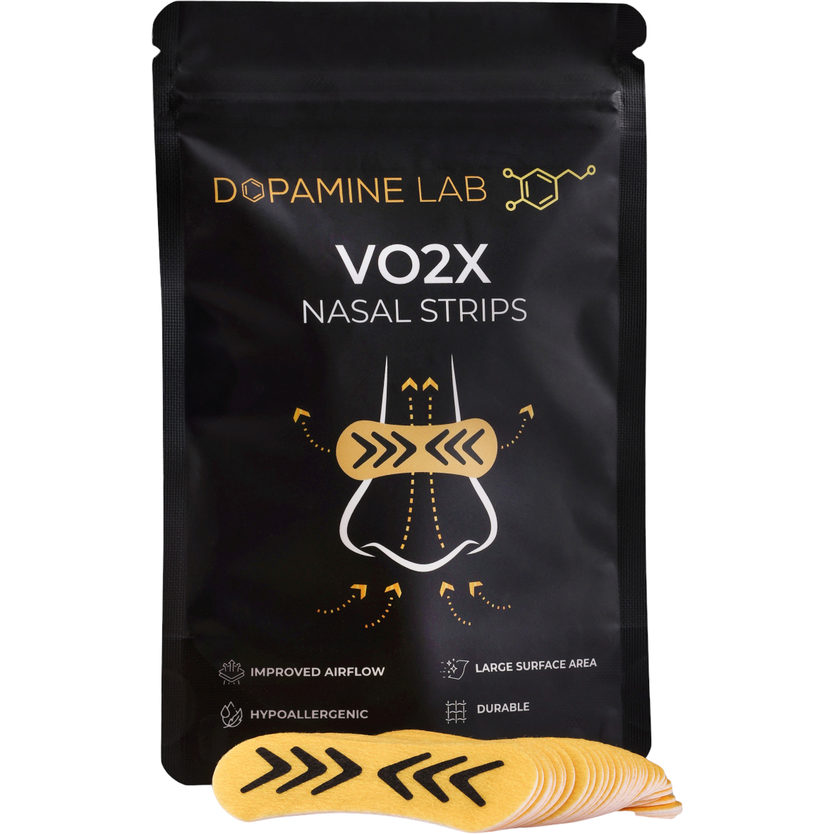 Dopamine Lab VO2X Nasal Strips 30 Pack Yellow
