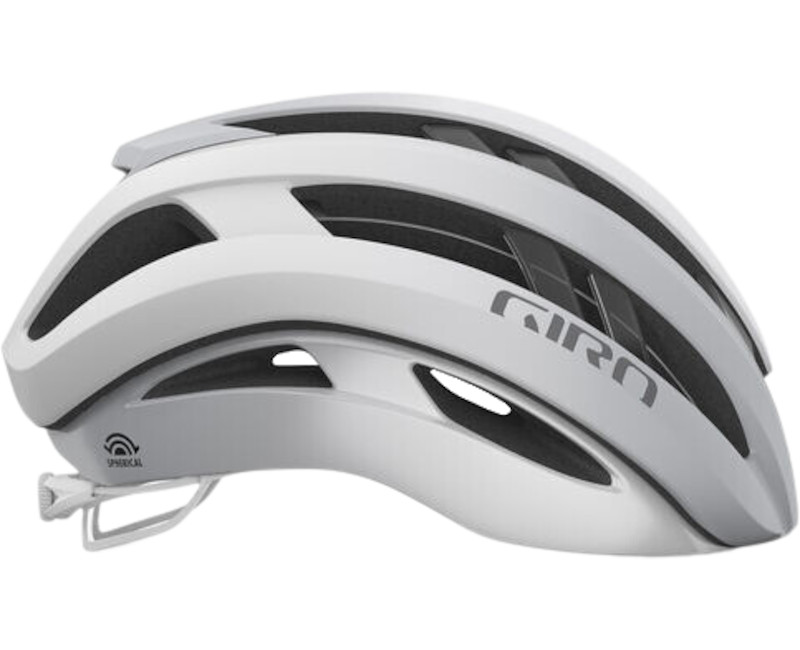 GIRO Aries Spherical Road Helmet Matte White Silver Logo - Picture 8 of 8