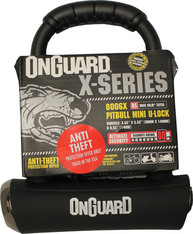 OnGuard Pitbull X-Series Mini Bicycle U-Lock Pushys