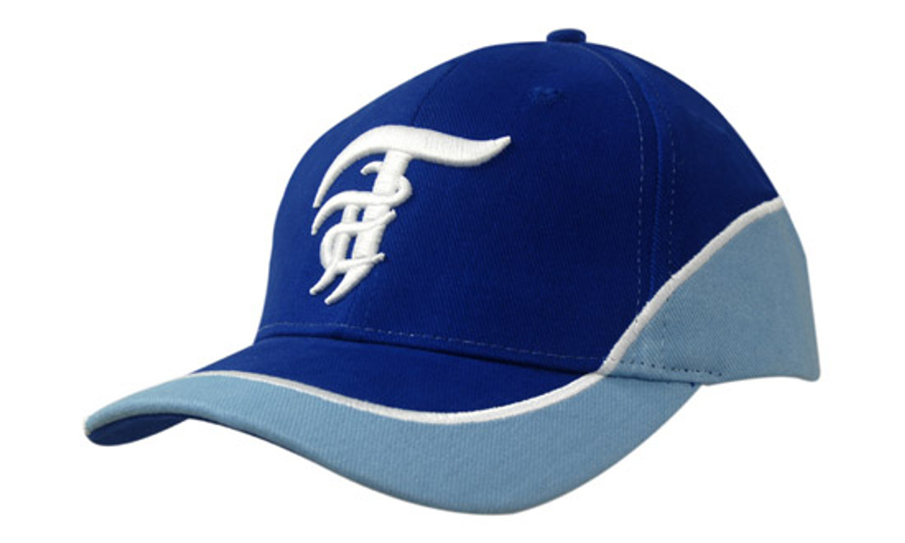 Brushed Heavy Cotton with Crown/Peak Inserts & Embroidered Line