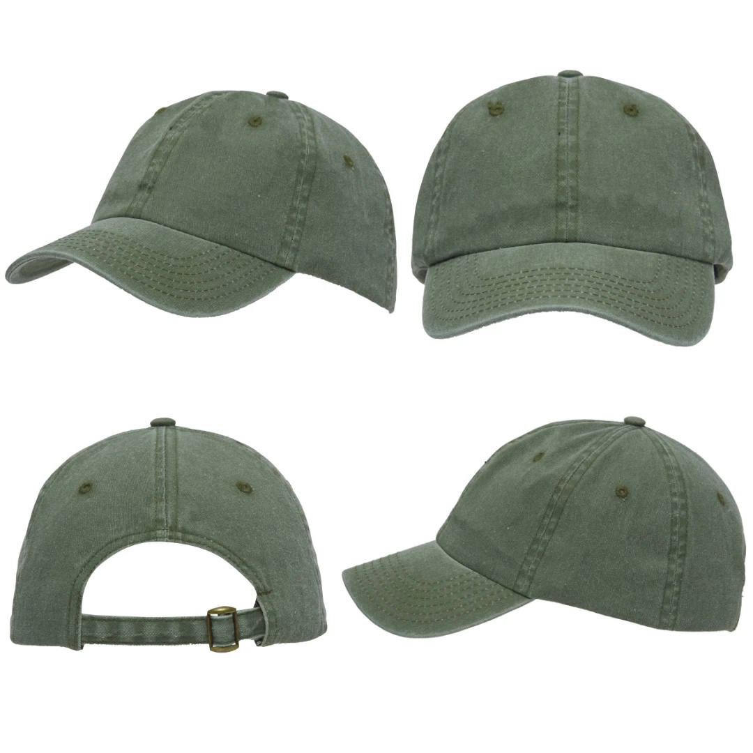 Enzyme Washed Pigment Dyed Cotton Twill Cap