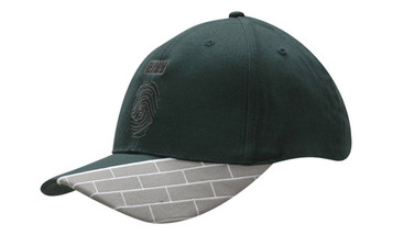 Brushed Heavy Cotton with Fabric Insert & Embroidered Blocks on Peak Brushed Heavy Cotton with Fabric Insert & Embroidered Blocks on Peak