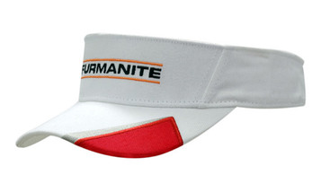 Brushed Heavy Cotton Visor with Peak Insert & Embroidery Brushed Heavy Cotton Visor with Peak Insert & Embroidery