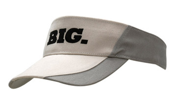 Brushed Heavy Cotton Visor with Peak inserts Brushed Heavy Cotton Visor with Peak inserts