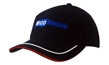 Brushed Heavy Cotton with Sandwich Trim & Piping on Peak Brushed Heavy Cotton with Sandwich Trim & Piping on Peak