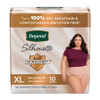 Depend® Silhouette Incontinence Underwear for Women with Skinguard, Maximum Absorbency, Pink, X-Large