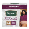 Depend® Silhouette Incontinence Underwear for Women with Skinguard, Maximum Absorbency, Waistband Style, Pink, X-Large