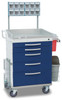 Detecto Rescue Series Anesthesiology Medical Cart with 6 Drawers, Blue