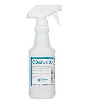 CiDehol Sterile 70% Isopropyl Alcohol Cleaner, 16 oz. Trigger Spray, 12/Case