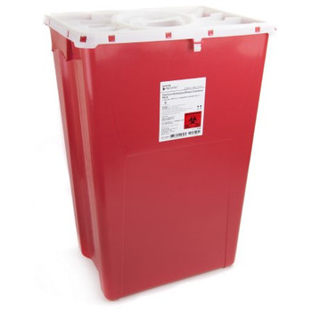 Multi-Purpose Sharps Container with Hinged Lid, 18 gal., 24-3/5 x 17-3/10 x 13 Inch
