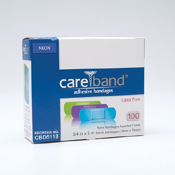 Careband™ Adhesive Strips in Assorted Neon Colors, 3/4 X 3"