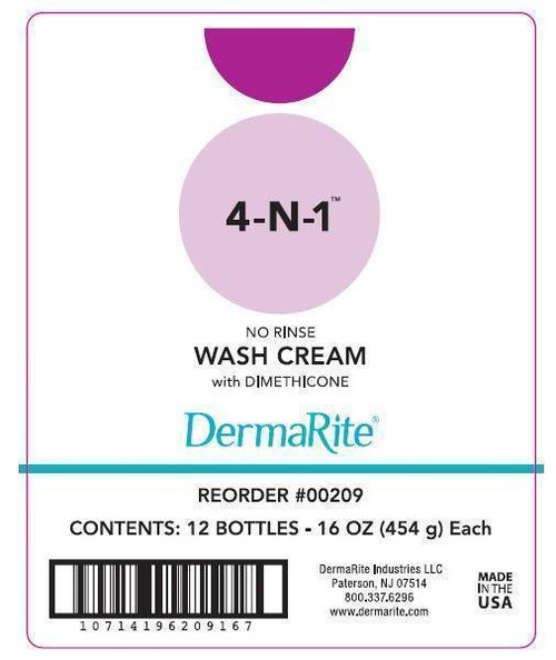 4-In-1® Rinse-Free Body Wash Cream 16 oz., 12/Case