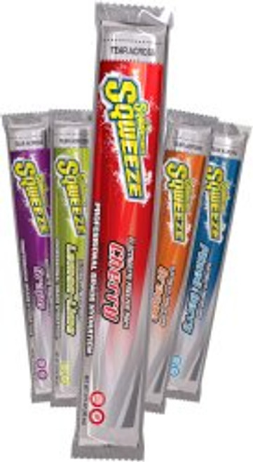 Sqwincher® Sqweeze Electrolyte Freeze Pops in Cherry, Grape, Lemon-Lime, Mixed Berry and Orange Flavors