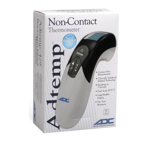 ADC Adtemp™ Non-Contact Infrared Skin Probe Thermometer, Measures Fahrenheit and Celsius