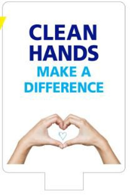 Purell Messenger® Instructional Door / Wall Sign, Clean Hands Make a Difference, 1/Each