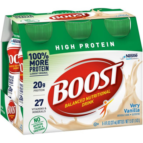 Boost® High Protein Nutritional Supplement, Very Vanilla Flavor, 8 oz., 24/Case