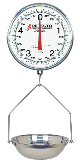 Detecto® Hanging Dial Scale, Readable From Both Sides, 15 kg Capacity