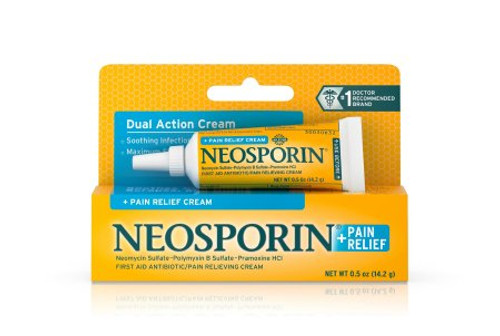 Neosporin® + Pain Relief First Aid Antibiotic Cream, 0.5 oz.