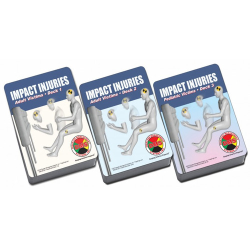 Impact Injuries - 3 Deck Series by Disaster Management Systems, 100 Victim Card Set