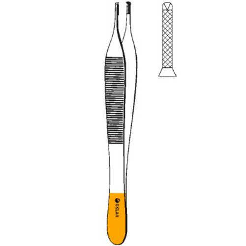 Sklar® Adson Tungsten Carbide Tissue Forceps, 1x2 Teeth, 4-3/4", 5/Case