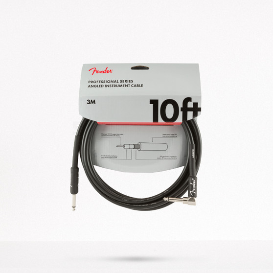 Cable Instrumento Professional Series, Straight Angled 10', Black