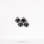 Knobs Amplificador Black Silver Skirted Push On