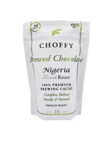 Choffy Brewed Cacao - Nigeria French Roast 10 oz - Dark Chocolaty Flavor, Smooth and Roasted