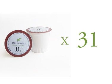 Choffy Brewed Cacao  - Ivory Coast Dark K.Cups 31 Ct  Light Chocolaty & Earthy.
Convenient K-cup for your brewer.