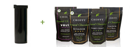 Choffy Brewed Cacao  - Tumbler Press and 12oz. Premium Variety Set