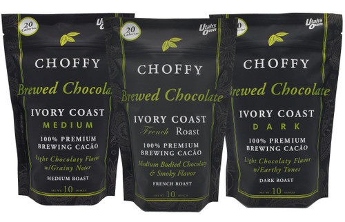 Choffy Brewed Cacao - 10oz Ivory Coast Variety Set