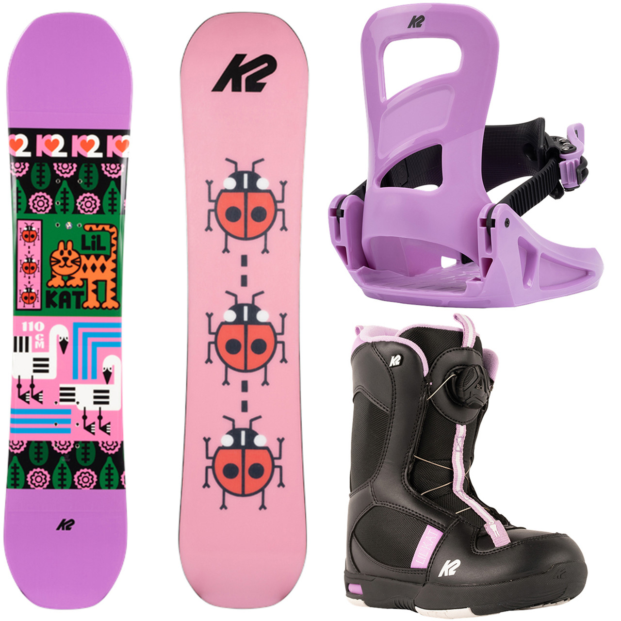 Sloppenwijk hooi ten tweede K2 Lil Kat Snowboard Girl's 2023 Complete Package - Level Nine Sports